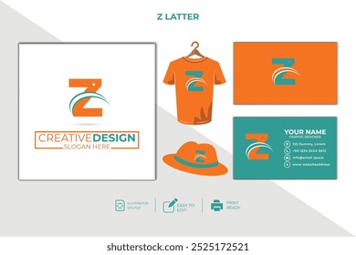 vector Z Letter minimalist creative business company Logo Design Free Icon 