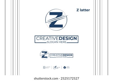 vector Z Letter minimalist creative business company Logo Design Free Icon 