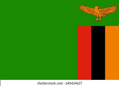 Vector Zambia flag, Zambia flag illustration, Zambia flag picture, Zambia flag image