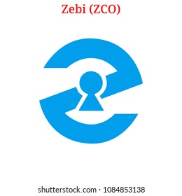 Vector Zebi (ZCO) digital cryptocurrency logo. Zebi (ZCO) icon. Vector illustration isolated on white background.