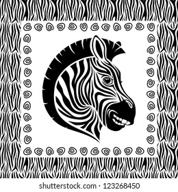 Vector. Zebra.