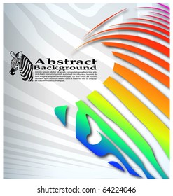 vector zebra abstract background with text