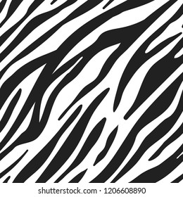 Vector zebra animal seamless pattern.