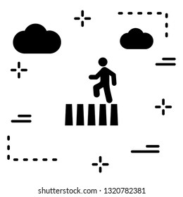 Vector Zebra Crossing Icon