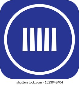  Vector Zebra Crossing Icon
