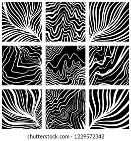 Vector zebra seamless repeat pattern or big set with beautiful isolated graphic prints. Perfectly for wrapping paper, bed linen, textile, fabric, cover, wallpaper, fashion, kids clothing, bags prints.
