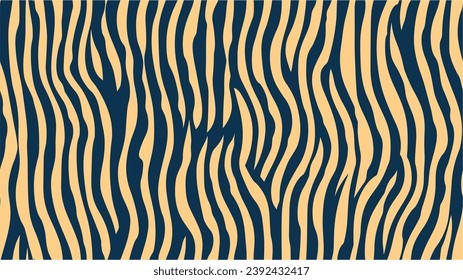 Vector zebra texture pattern for kids. Modern stylish texture with wavy stripes. Diagonal wavy stripes. Seamless vector background. Abstract geometric pattern with wavy lines.