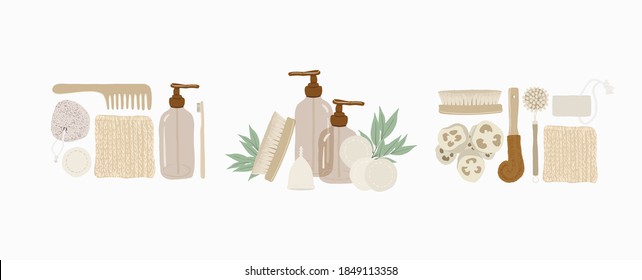 vector zero waste eco-friendly items