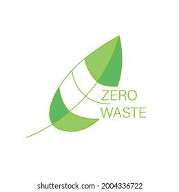 Vector Zero Waste logo in trend style on white background