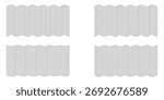 Vector zigzag lines and waves, wavy pattern. Squiggle zig zag frame with wiggle. Curvy undulate parallel borders. Curve sinuous stroke with sine. Vector illustration. EPS 10
