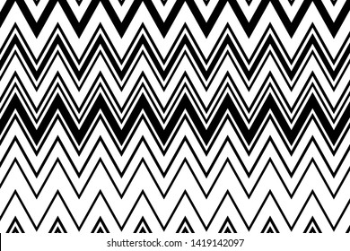 Vector zigzag pattern black color in white background