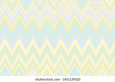 Vector zigzag pattern. Chevron background. Pale pink, green and blue color. 