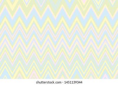 Vector zigzag pattern. Chevron background. Pale pink, green and blue color. 