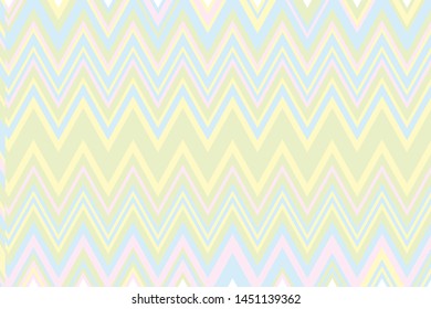 Vector zigzag pattern. Chevron background. Pale pink, green and blue color. 