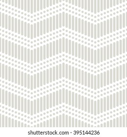 Vector zigzag pattern. Seamless dotted background. Repeating monochrome texture. Simple minimalistic swatch.