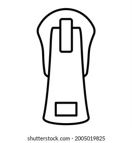 Vector Zipper  Outline Icon Design
