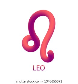 Vector zodiac sign leo abstract icon