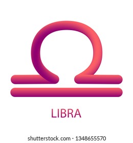 Vector zodiac sign libra abstract icon