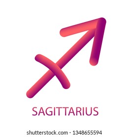 Vector zodiac sign sagittarius abstract icon