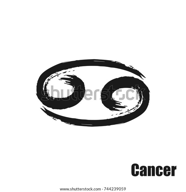 Vector Zodiac Sign Text Hand Drawn Stock Vector Royalty Free 744239059