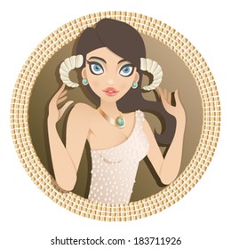 Vector Zodiac signs collection. Aries