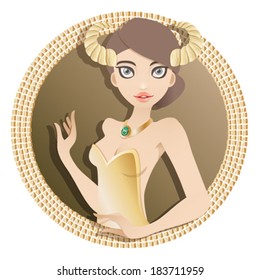 Vector Zodiac signs collection. Taurus