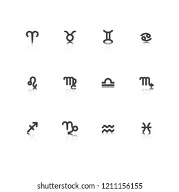 vector zodiac signs SET like libra, taurus, sagittarius, pisces, aries, gemini, leo, cancer zodiac, capricorn, scorpio, aquarius, virgo