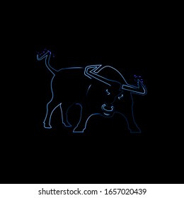 Vector zodiac signs, year of the bull