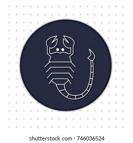 Vector zodiac symbol. Graphic design element. Zodiac icon. Astrology. Scorpio.