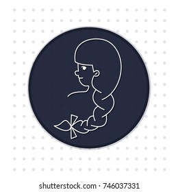 Vector zodiac symbol. Graphic design element. Zodiac icon. Astrology. Virgo.