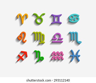 Vector. Zodiac Symbol icons set