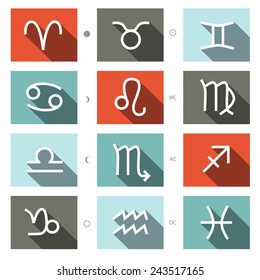 Vector Zodiac Symbols Set