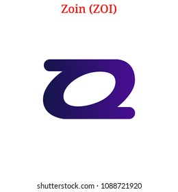 Vector Zoin (ZOI) digital cryptocurrency logo. Zoin (ZOI) icon. Vector illustration isolated on white background.