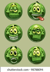 Vector zombie emoticon