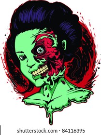Vector Zombie Girl