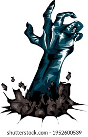 Vector Zombie Hand - Halloween cip art