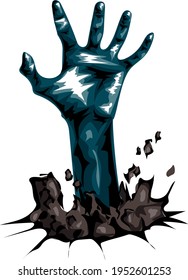 Vector Zombie Hand - Halloween cip art