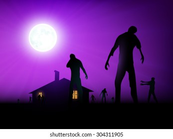 ilustración vectorial zombie 
