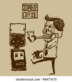Vector zombie in office
