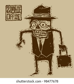 Vector zombie in office