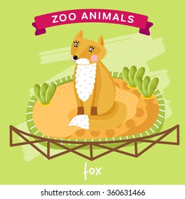 Vector Zoo Animal, Fox