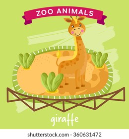 Vector Zoo Animal, Giraffe.
