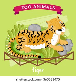 Vector Zoo Animal, Tiger