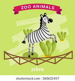 Vector Zoo Animal, Zebra