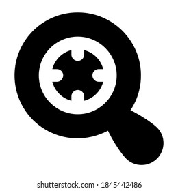 Vector of zoom in editable style, lab equipment 