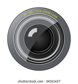 Vector zoom lens. Very easy to edit file