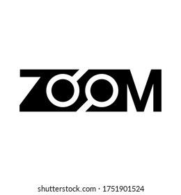 vector zoom logo in white background