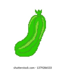 vector zucchini concept in pixel art 