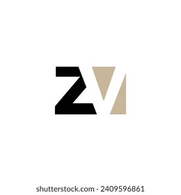 Vector vector zv logo design vector swoosh letter zv logo design