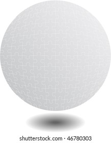 Vector.3d puzzle ball in color 29